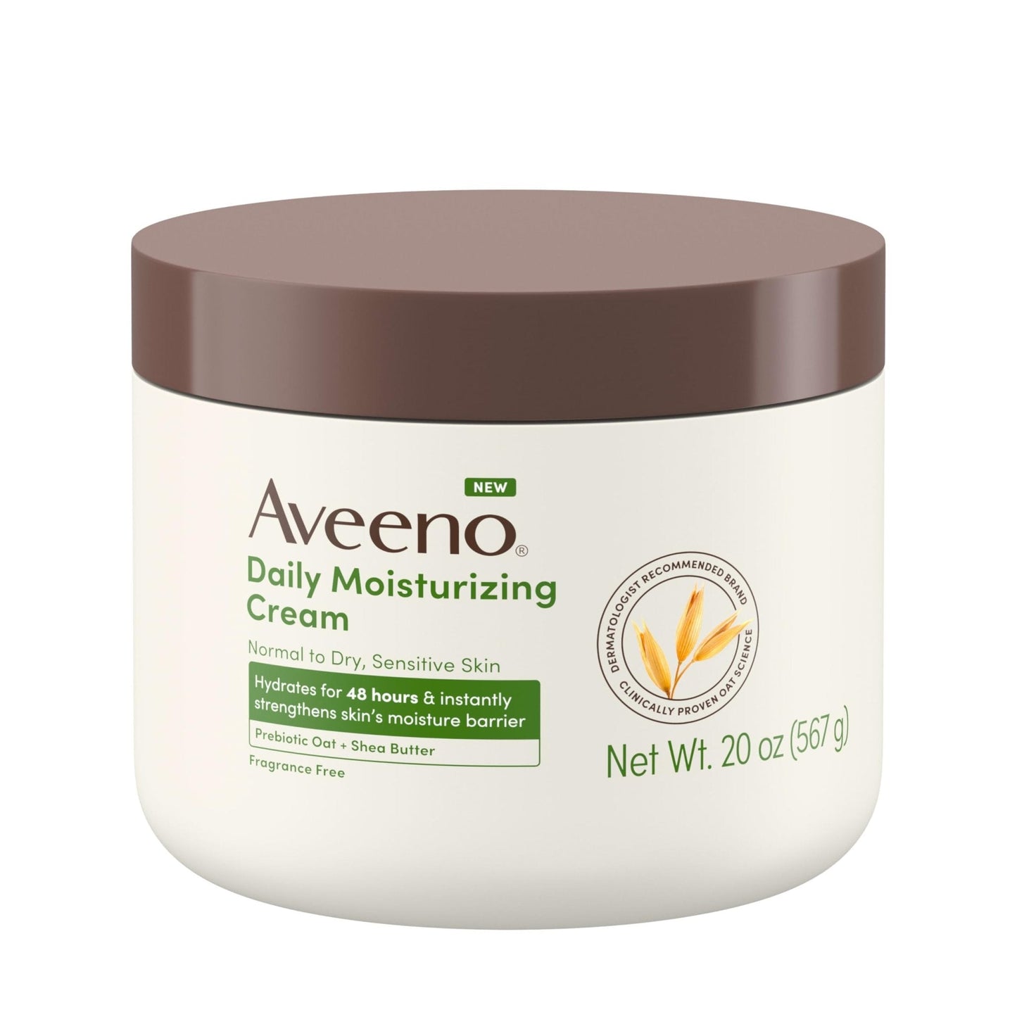 Aveeno Daily Moisturizing Cream with Prebiotic Oat & Shea Butter for Body, Face & Hands Moisturizer Cream - Maple Wellness Supplements