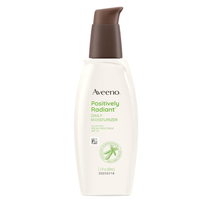 Aveeno Positively Radiant Face Moisturizer with SPF 30 Sunscreen, Hydrating Facial Moisturizer with Soy Extract to Visibly Improve Skin Tone and Texture - Maple Wellness Supplements