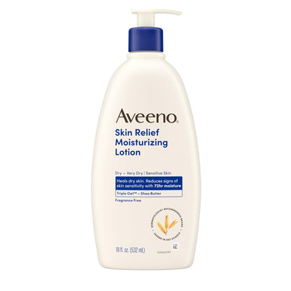 Aveeno Skin Relief Moisturizing Lotion Heals Very Dry, Sensitive Skin, Fast-Absorbing Body - Maple Wellness Supplements