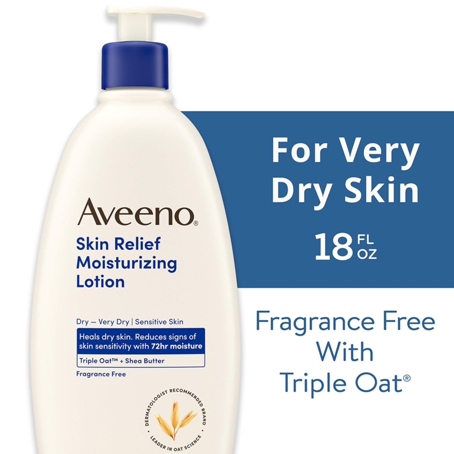 Aveeno Skin Relief Moisturizing Lotion Heals Very Dry, Sensitive Skin, Fast-Absorbing Body - Maple Wellness Supplements