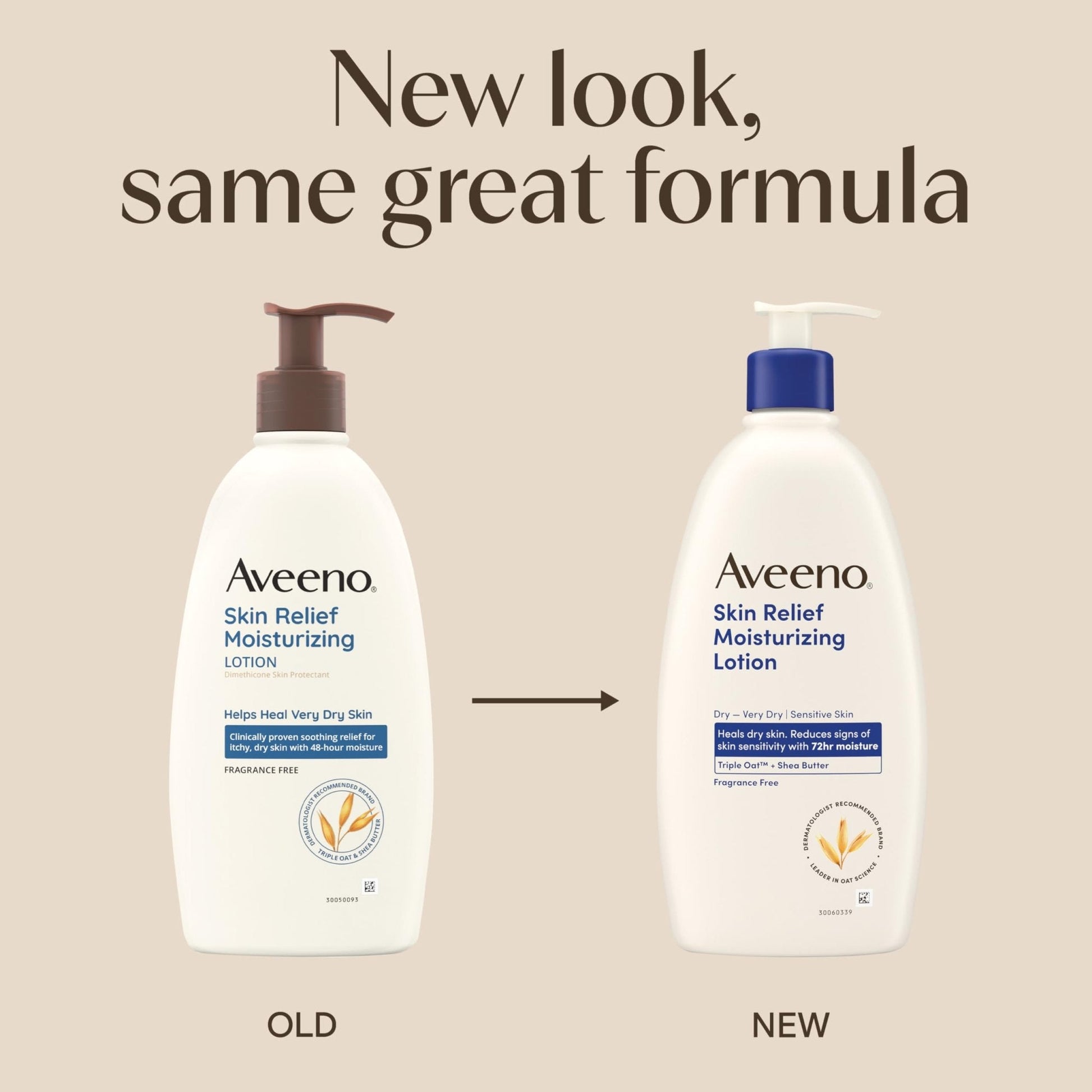 Aveeno Skin Relief Moisturizing Lotion Heals Very Dry, Sensitive Skin, Fast-Absorbing Body - Maple Wellness Supplements