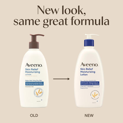 Aveeno Skin Relief Moisturizing Lotion Heals Very Dry, Sensitive Skin, Fast-Absorbing Body - Maple Wellness Supplements