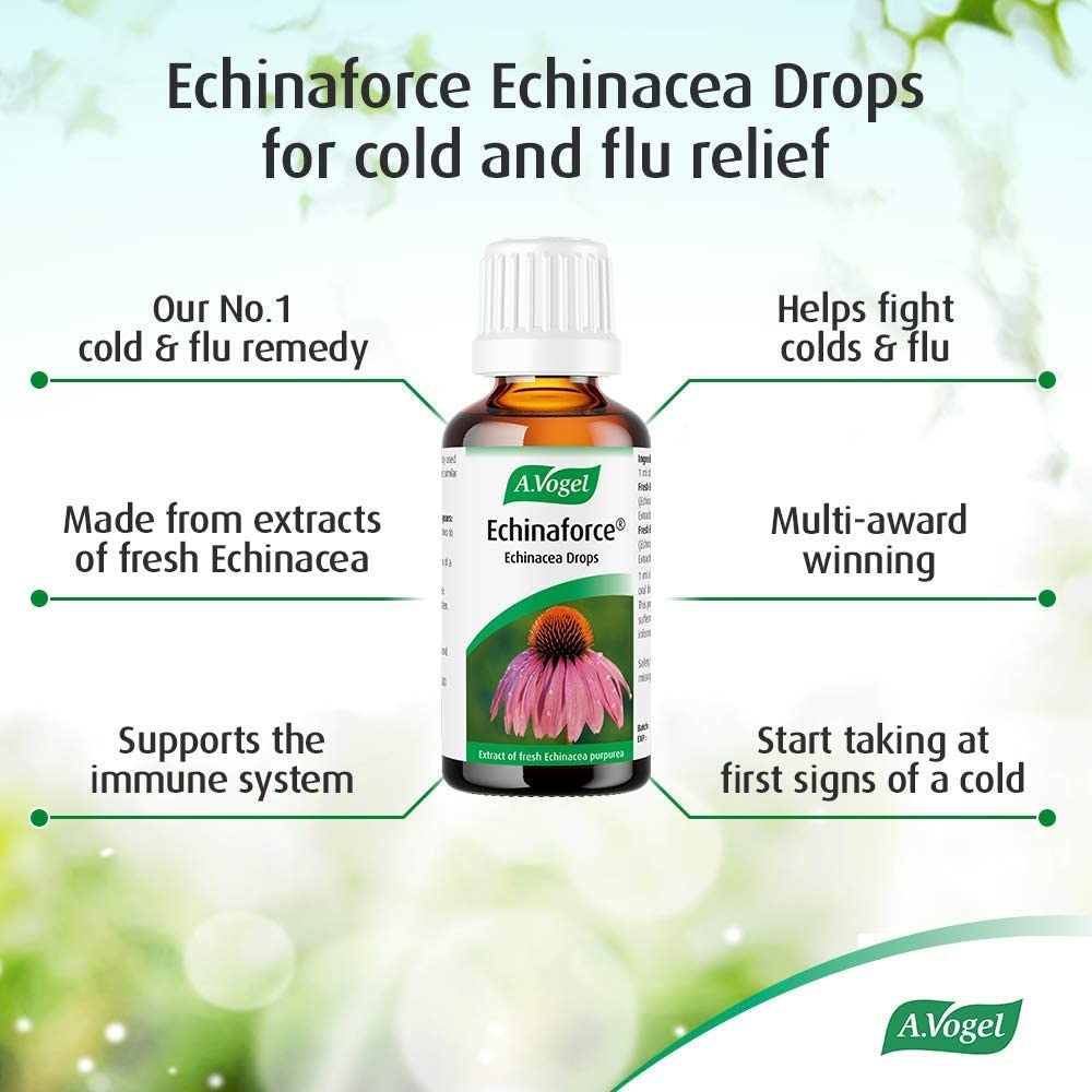 A.Vogel Echinaforce Echinacea Drops | Relieves Cold & Flu Symptoms by Strengthening - Maple Wellness Supplements