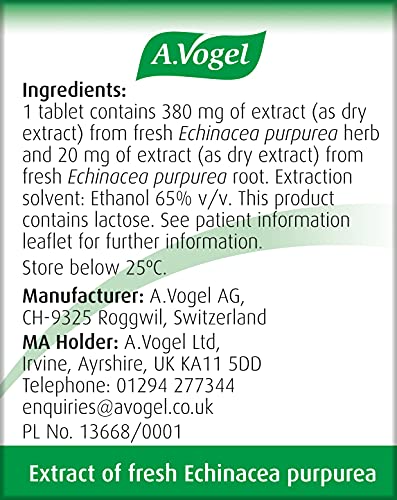 A.Vogel Echinaforce Echinacea Tablets | Relieves Cold & Flu Symptoms by Strengthening - Maple Wellness Supplements