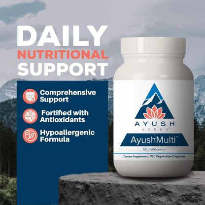 Ayush Herbs Ayush Multi - Multi Vitamin Capsules, Multivitamin with Iodine & Zinc for Men & Women - Maple Wellness Supplements