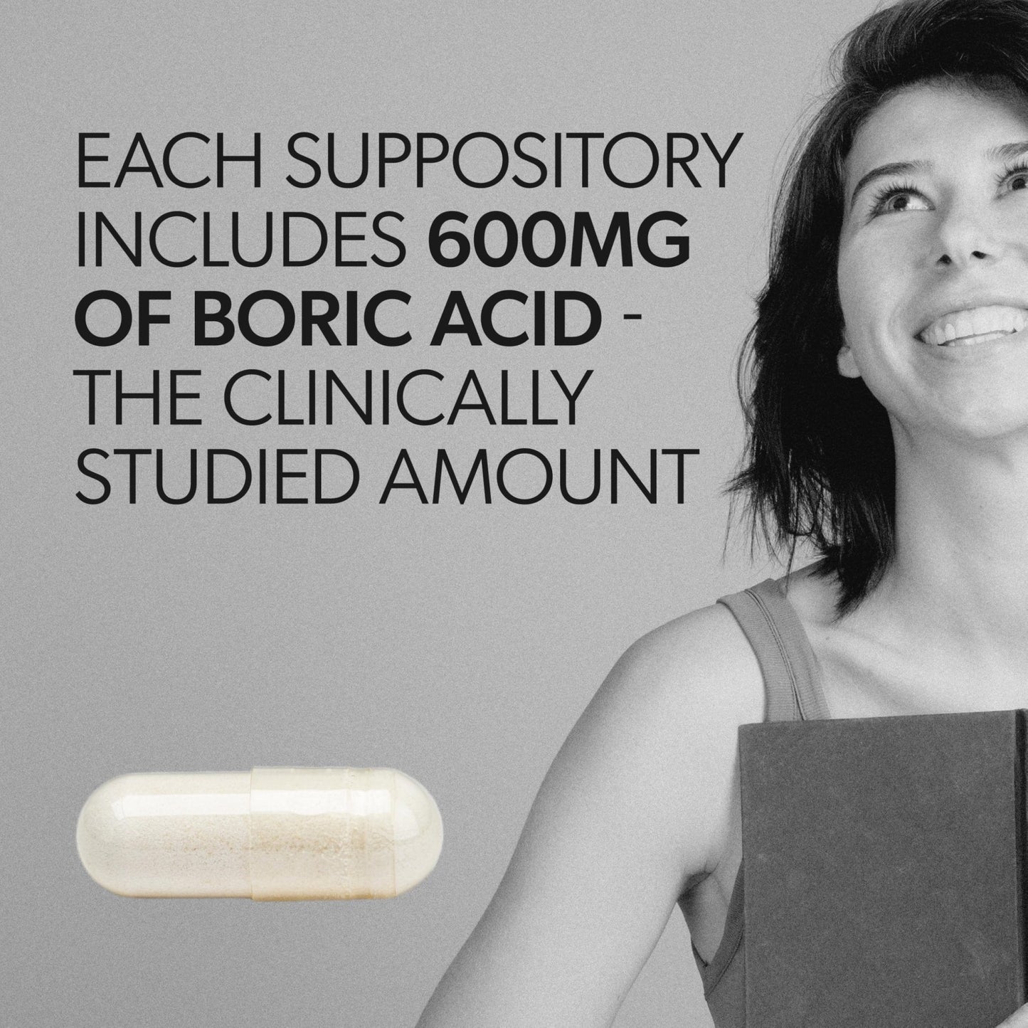 AZO® Boric Acid Vaginal Suppositories for Women, Helps Support Odor Control with Clinically Studied Boric Acid, Non-GMO, 30 Count - Maple Wellness Supplements