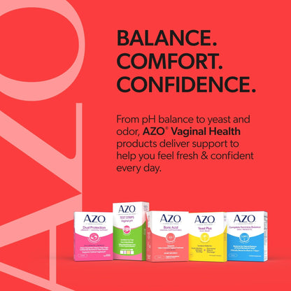 AZO® Boric Acid Vaginal Suppositories for Women, Helps Support Odor Control with Clinically Studied Boric Acid, Non-GMO, 30 Count - Maple Wellness Supplements