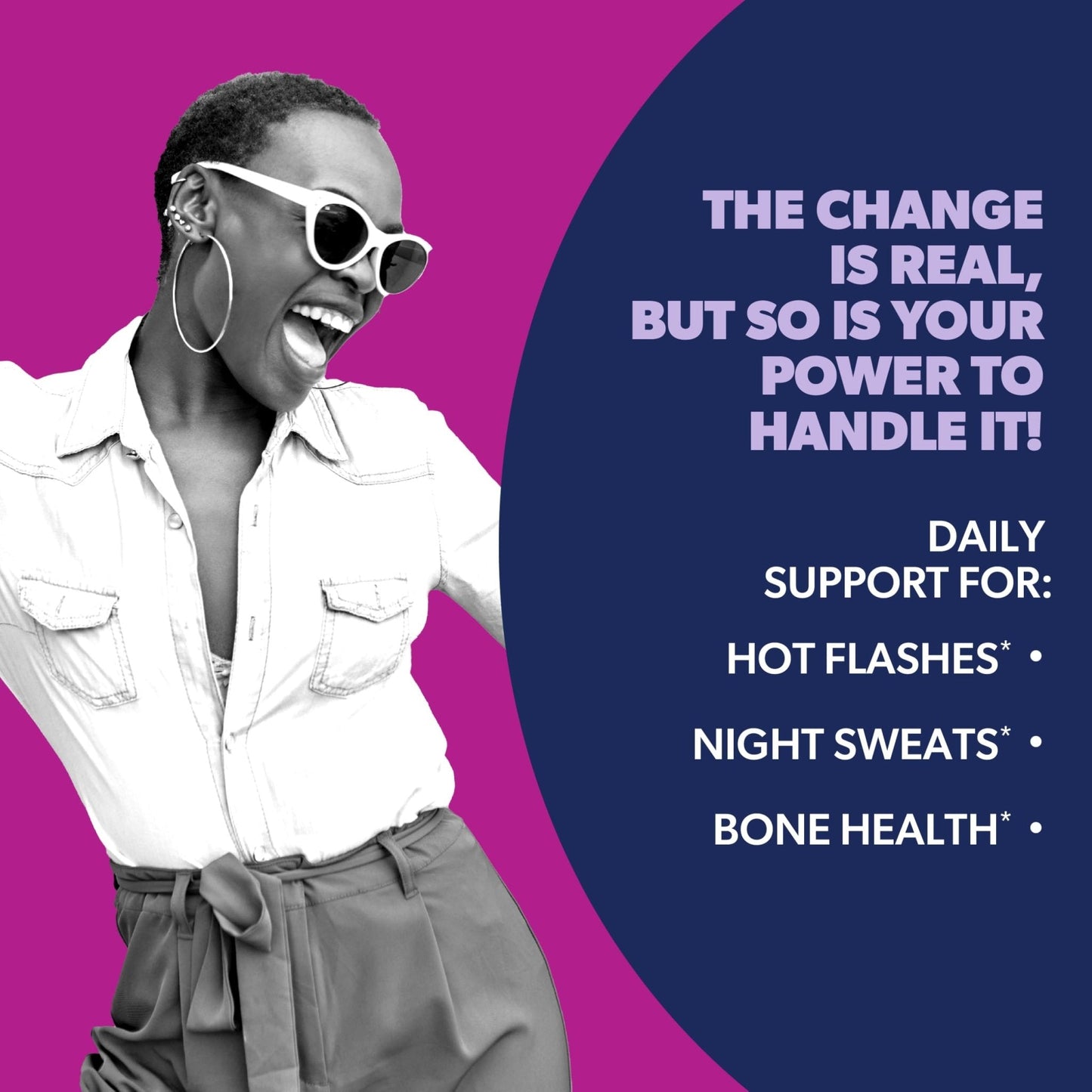 AZO® Daily Menopause Relief + Vitamin D to Support Strong Bones, Menopause Supplements for Women, Reduces Hot Flashes and Night Sweats* - 30 Count - Maple Wellness Supplements