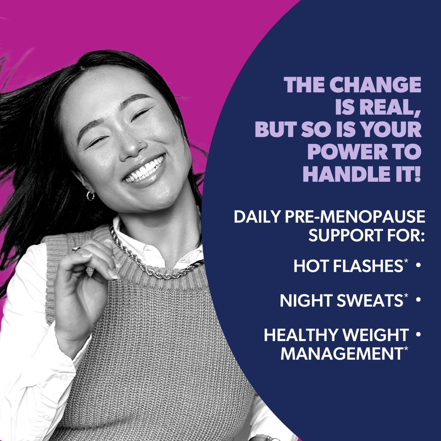 AZO® Daily Pre-Menopause Relief Perimenopause Supplements for Women, Hot Flash, Night Sweat and Healthy Weight Management Support* - 30 Count - Maple Wellness Supplements