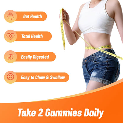 Babivek Fiber Gummies for Women and Men – Dietary Fiber, Gut Health Support, Vegan, Non-GMO, Non-Gluten, Mixed Berry & Strawberry Flavors, 60 Count(Pack of 2) - Maple Wellness Supplements