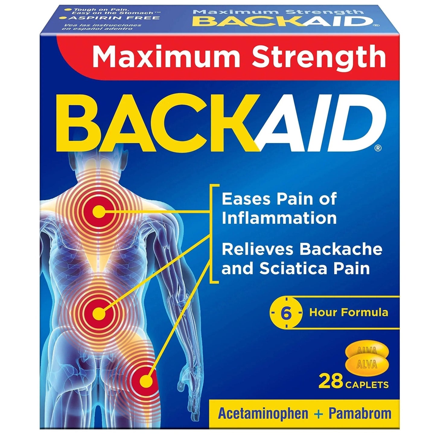 BACKAID Pills 28 Tablets (Pack of 6) - Maple Wellness Supplements