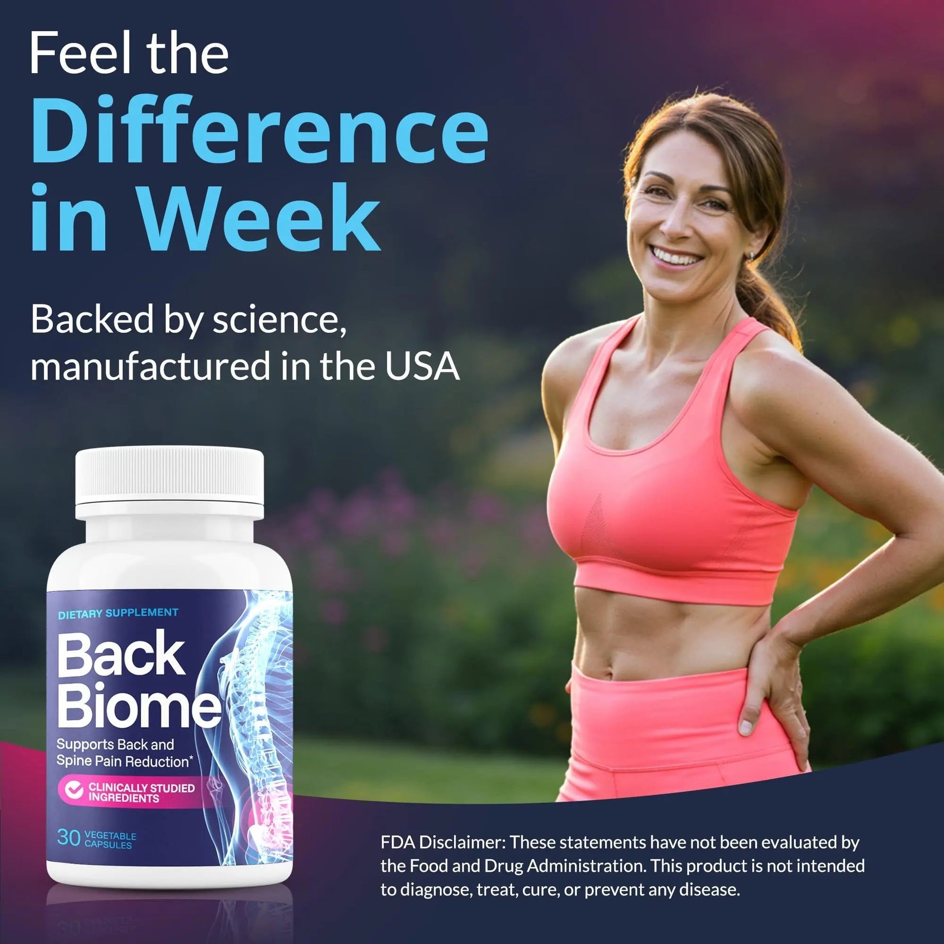 BackBiome – Advanced 7-Strain Probiotic Formula for Gut & Back Health – Supports Digestive Balance, Promotes Spinal Comfort – Non-GMO, Vegan, 30 Capsules - Maple Wellness Supplements