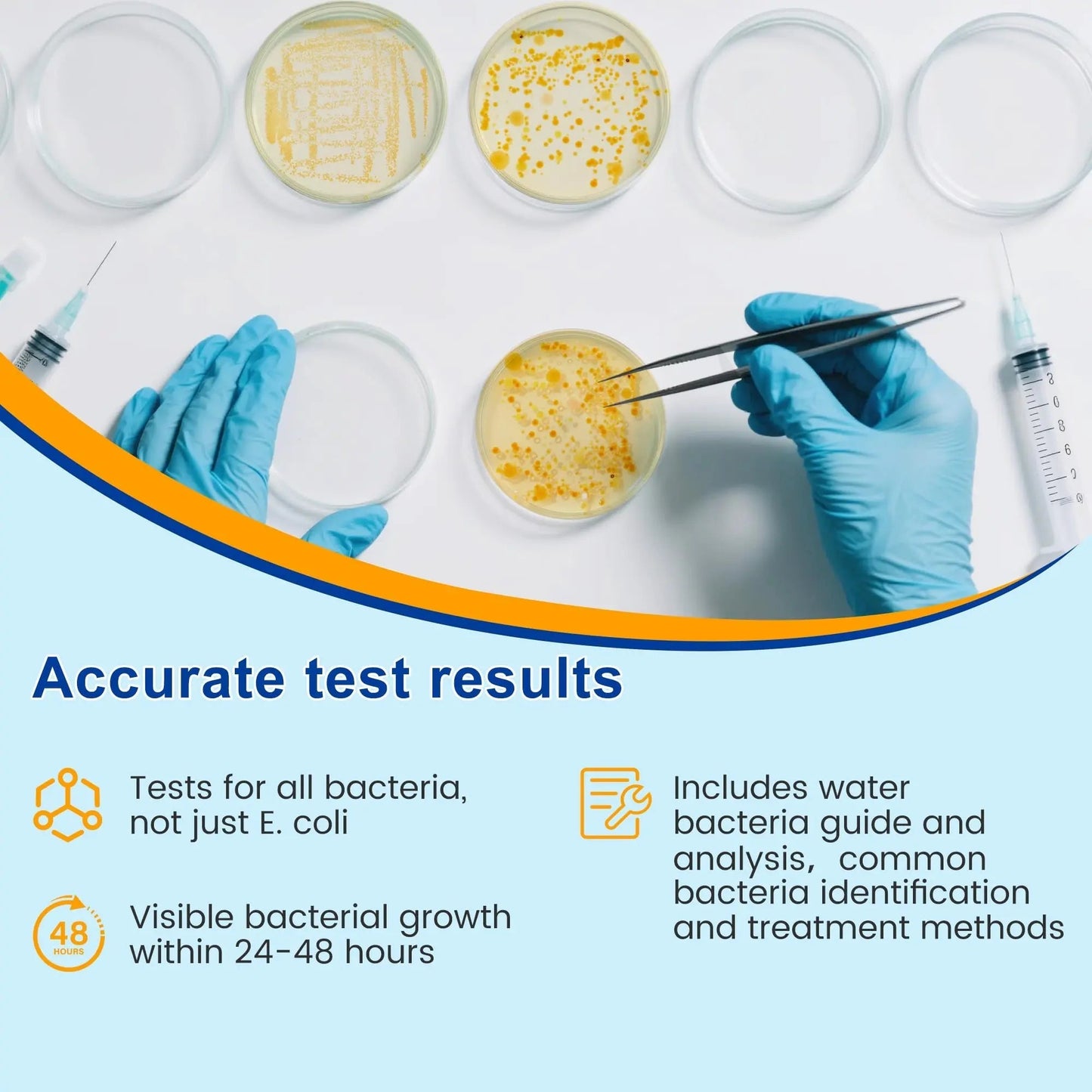Bacteria Test Kits for Drinking Water - 12 Tests Detect Coliform, E.coli & All Bacteria | Home Quality Testing Kit for Well, Tap, Pool, Hot Tub & City Water | Easy DIY Tester with Free Lab Analysis - Maple Wellness Supplements
