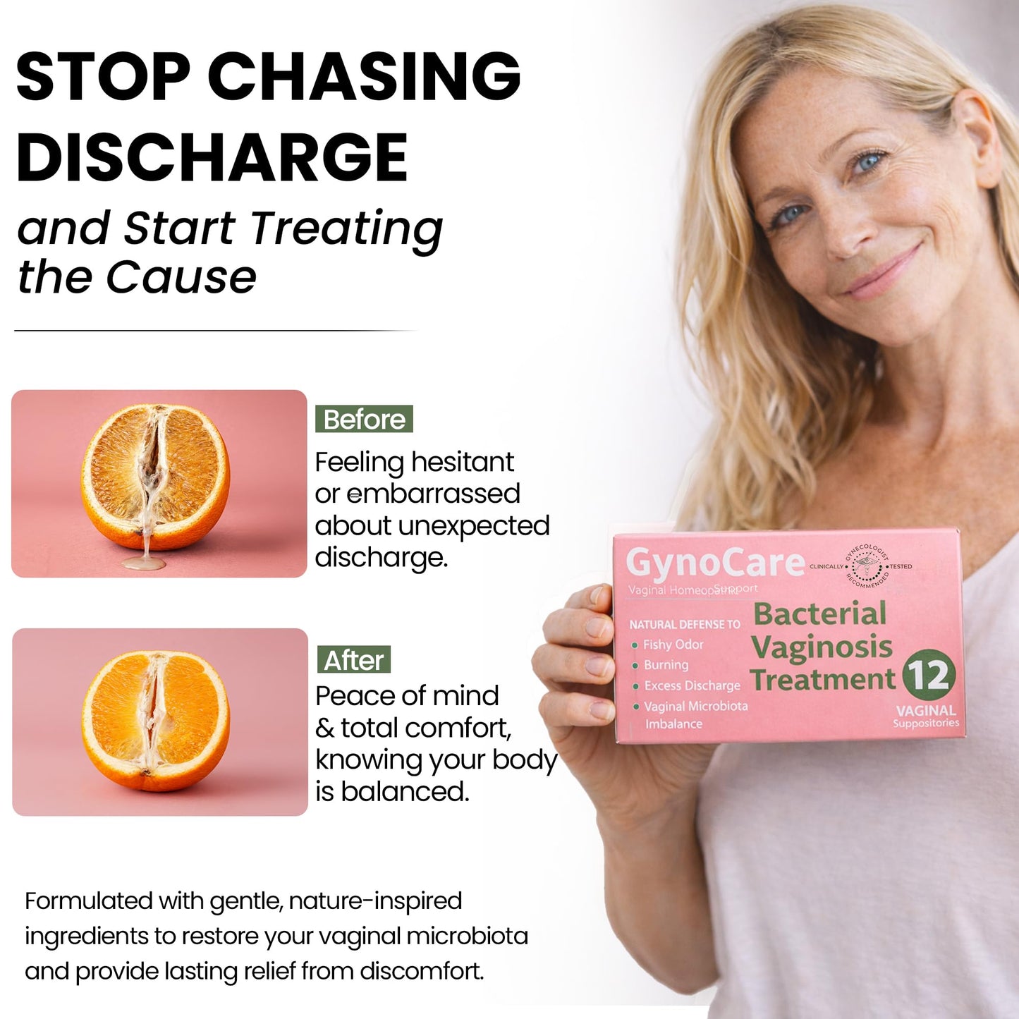 Bacterial Vaginosis Treatment | BV Treatment For Women | Boric Acid Suppositories For Women | Natural Homeopathic for Odor, Itching, Discharge, BV, and Vaginal Microbiota Imbalance | 12 Suppositories - Maple Wellness Supplements