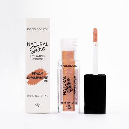 Bade Natural Moisturizing Lip Gloss Peach Champagne 04 – Soft Shine Finish, Smooth Non-Sticky Formula - Maple Wellness Supplements