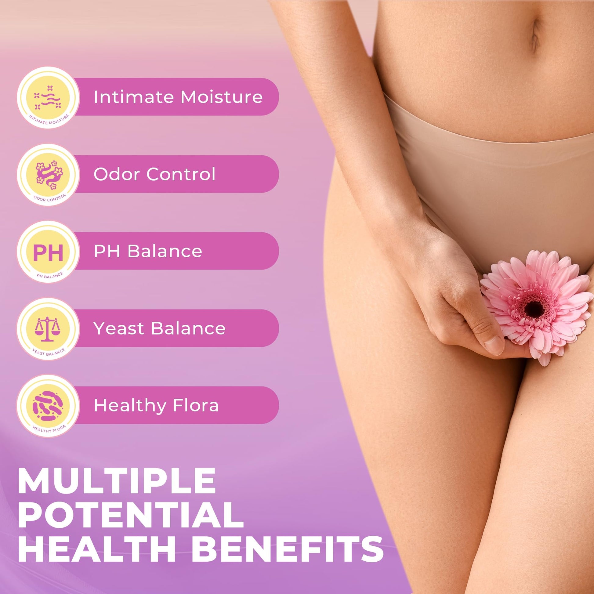 BAKAKOUL Feminine Probiotics Gummies for Women, Vaginal Probiotics with Slippery Elm,Prebiotics & Probiotics Supports pH Balance,Immune Health, Vegan - Maple Wellness Supplements