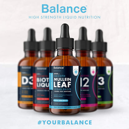 Balance Mullein Leaf Liquid Drops - 60ml for 2 Month Supply - High Strength - Vegan - Maple Wellness Supplements