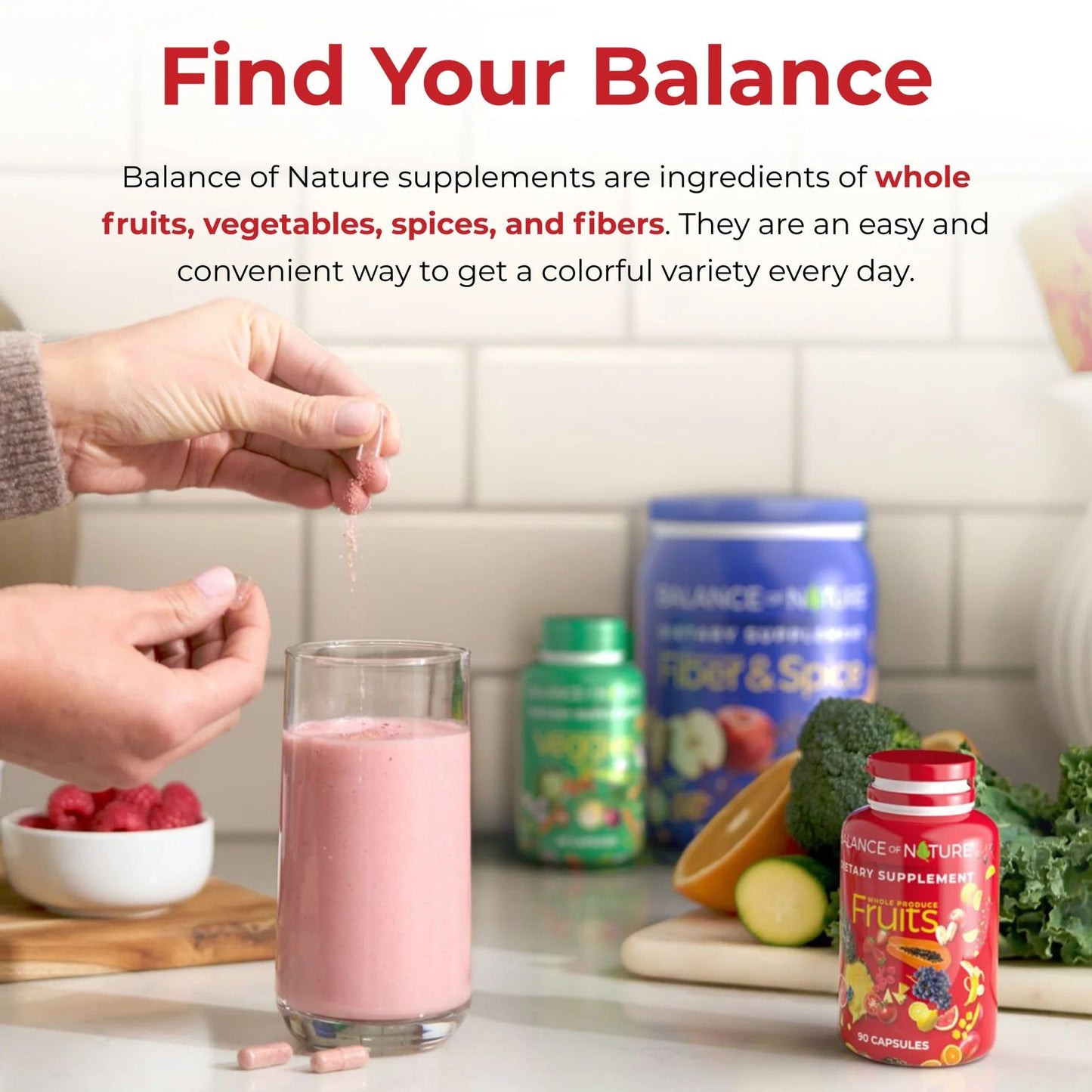 Balance of Nature Whole Fruits Supplement with Superfood Fruits - Maple Wellness Supplements