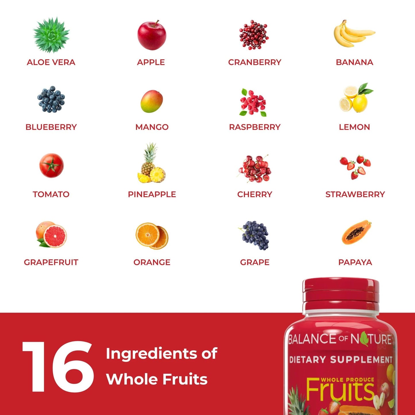 Balance of Nature Whole Fruits Supplement with Superfood Fruits - Maple Wellness Supplements