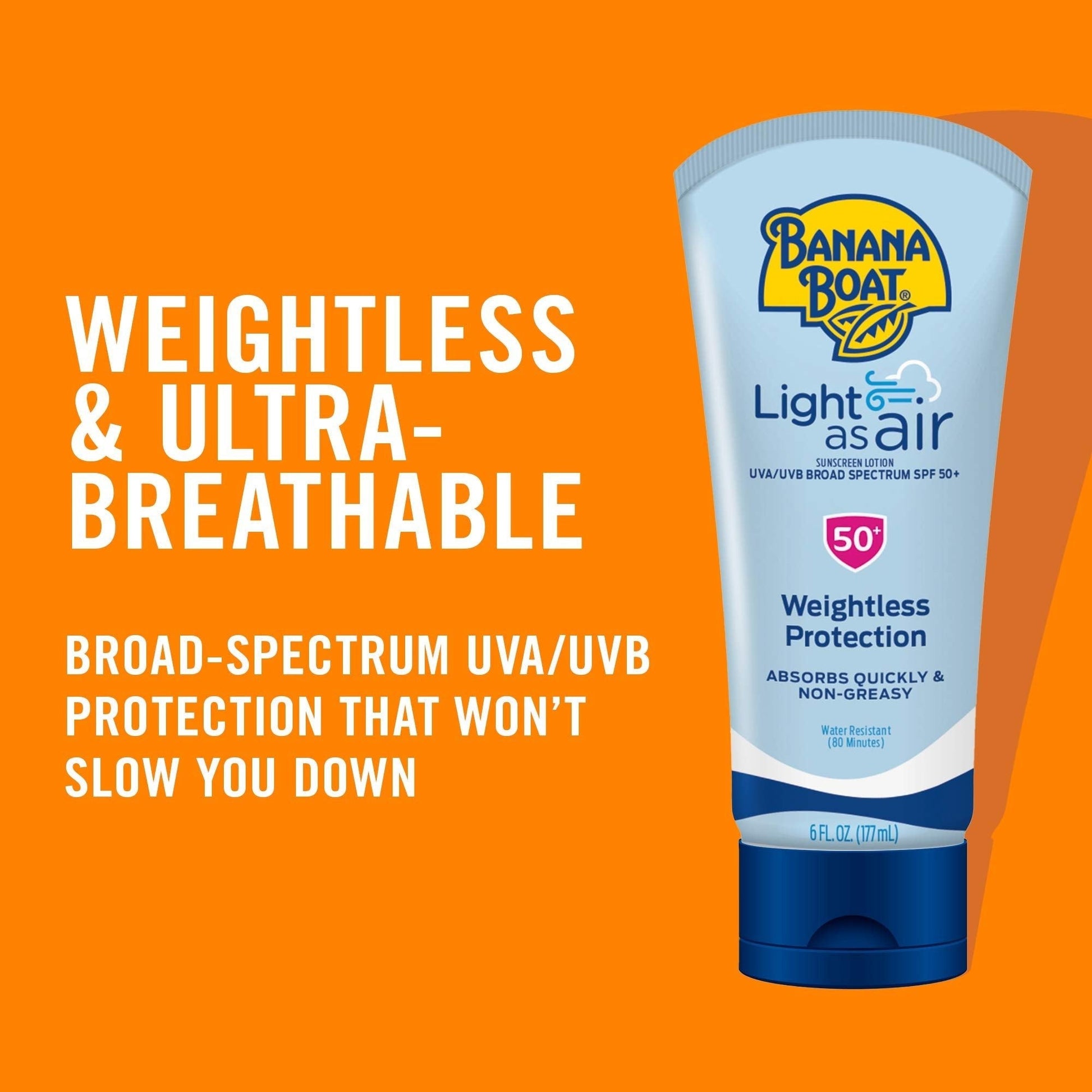 Banana Boat Light As Air Sunscreen Lotion SPF 50 Twin Pack | Lightweight & Non-Greasy Lotion Sunscreen SPF 50 - Maple Wellness Supplements
