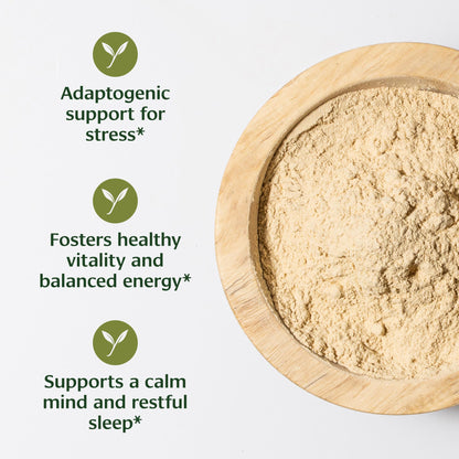 Banyan Botanicals Organic Ashwagandha Root Powder–1lb Bulk (504 Servings)Natural Cortisol Manager & Adrenal Support–Stress Relief, Better Sleep & Energy–Adaptogen for Smoothies & Moon Milk–Vegan,FFL* - Maple Wellness Supplements