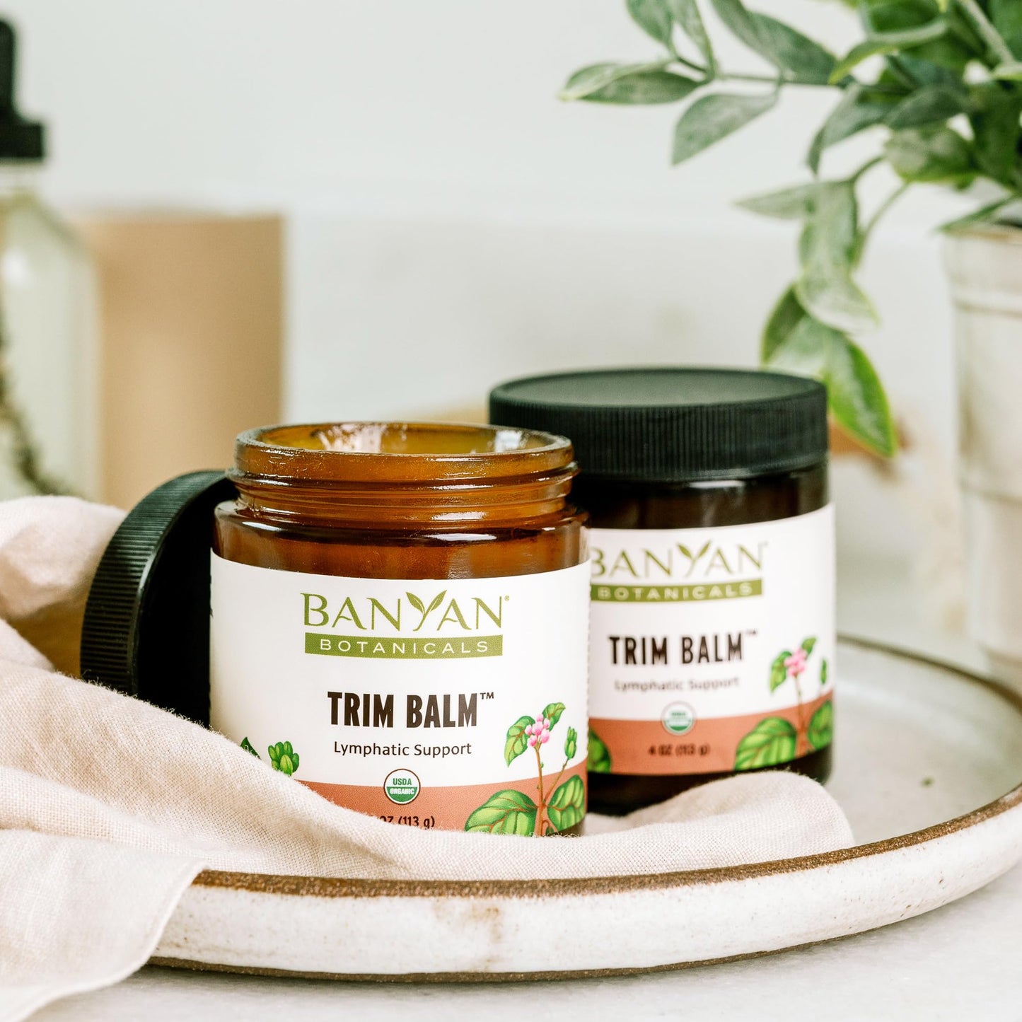 Banyan Botanicals Trim Balm - Certified Organic, 4 oz - Chitrak and Guggulu Increases Metabolism - Maple Wellness Supplements