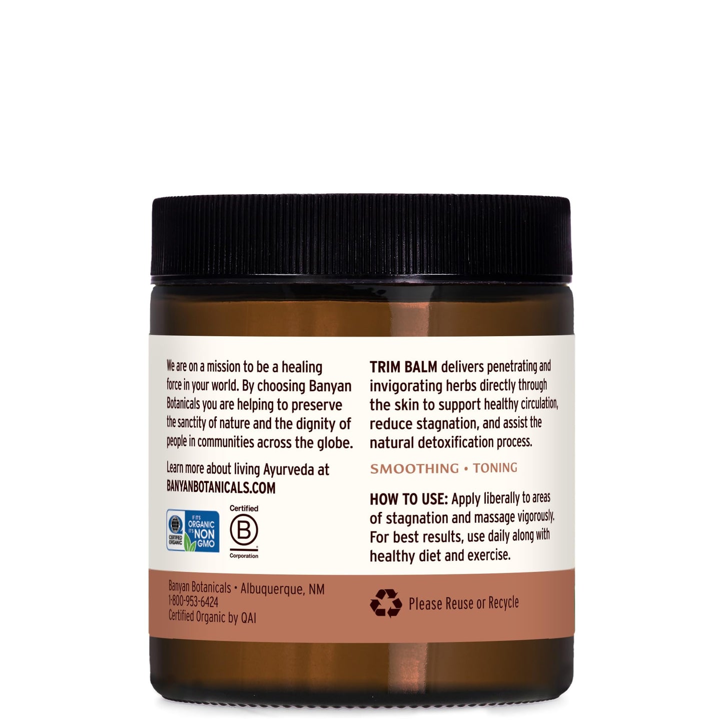 Banyan Botanicals Trim Balm - Certified Organic, 4 oz - Chitrak and Guggulu Increases Metabolism - Maple Wellness Supplements
