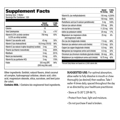 Bariatric Choice All-in-One Chewable Bariatric MultiVitamin with Iron & Calcium Citrate, Very Berry (120ct) - Maple Wellness Supplements