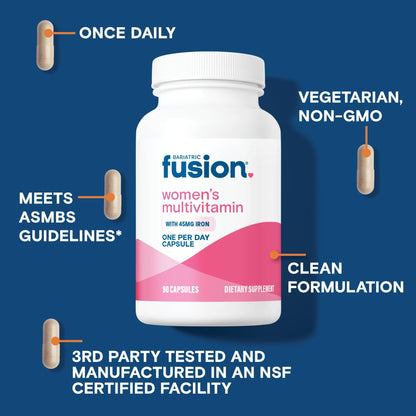 Bariatric Fusion One Per Day Bariatric Multivitamin with Iron for Women | with Hair and Nails Vitamin Blend | Gastric Bypass - Maple Wellness Supplements