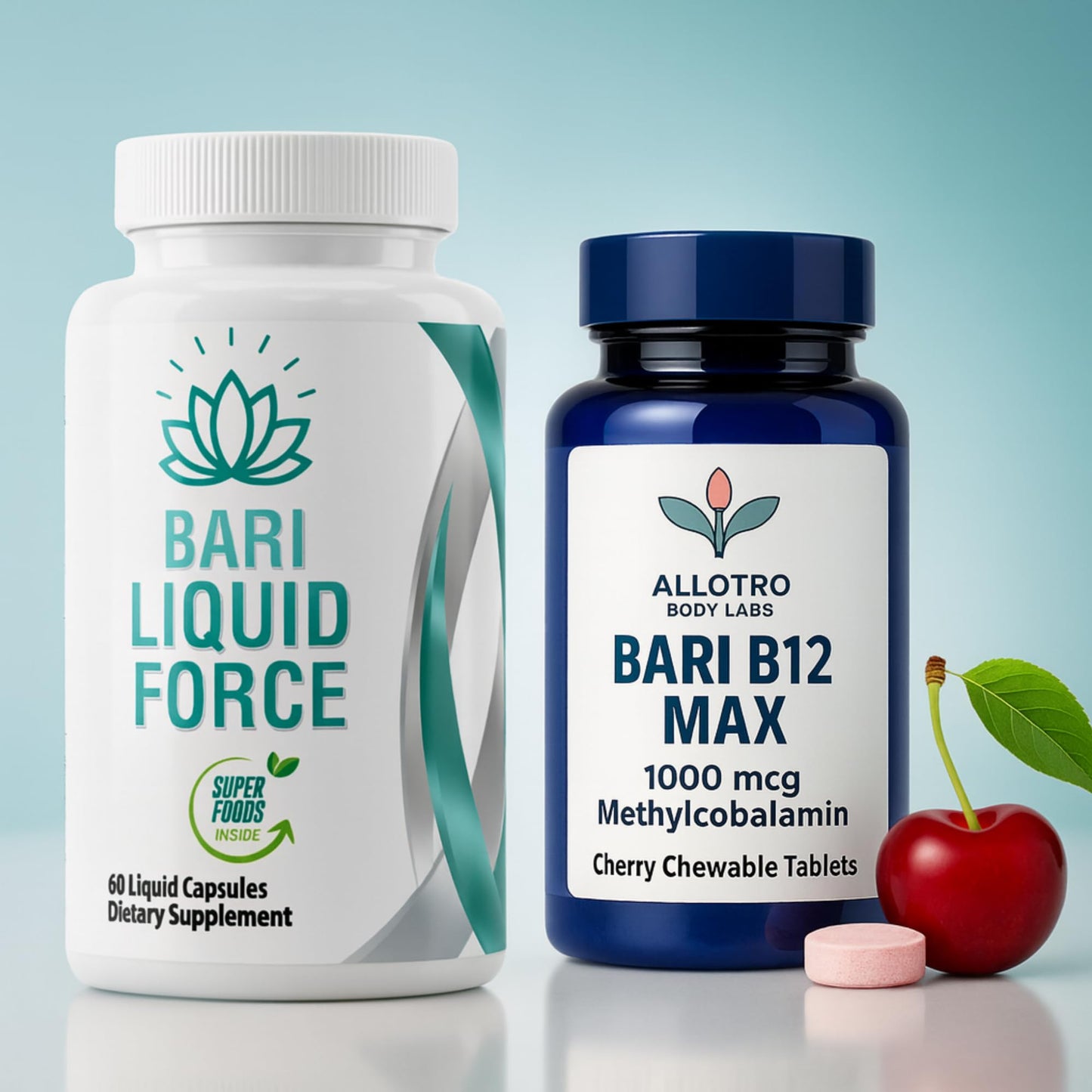 Bariatric Multivitamin and B12 Max Combo Pack | Liquid Filled Multivitamin with Antioxidants, Iron & Sublingual Methylcobalamin B12 for Post Bariatric Surgery, Gastric Sleeve, Bypass, SADI & Lap Band - Maple Wellness Supplements