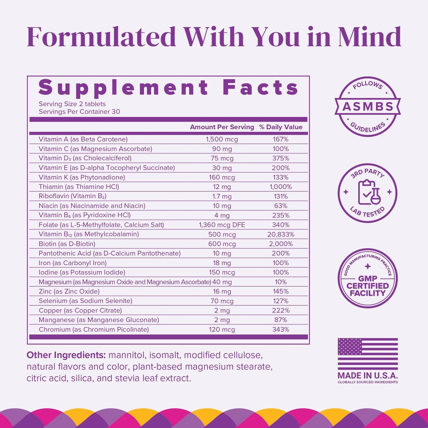 BariMelts Bariatric Multivitamin with Iron, 60 Fast-Dissolving Tablets (1-Month Supply), Sugar-Free Bariatric Vitamins for Women, Natural Fruit Flavor - Maple Wellness Supplements