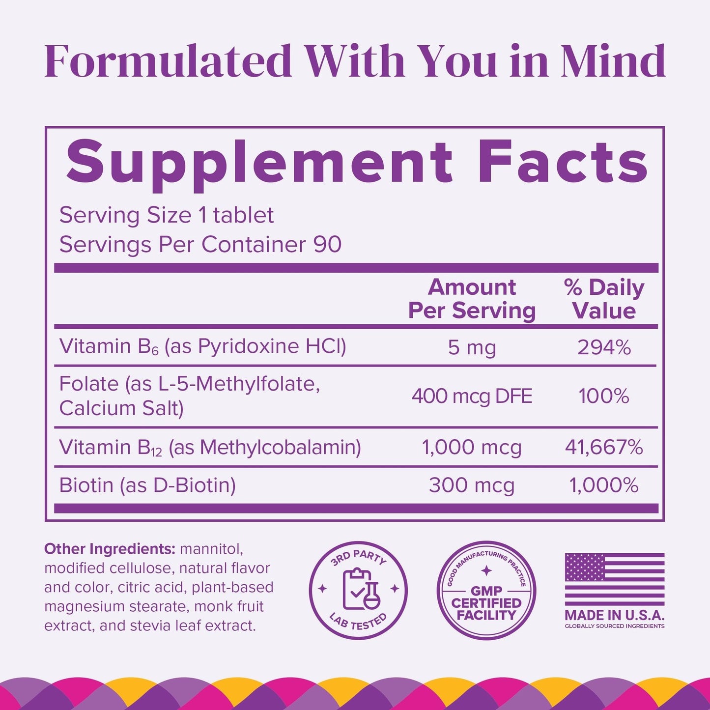 BariMelts Vitamin B12 Plus, 90 Fast-Dissolving Tablets (3-Month Supply), Sugar-Free Bariatric Vitamins for Women, Includes B12, B6 - Maple Wellness Supplements