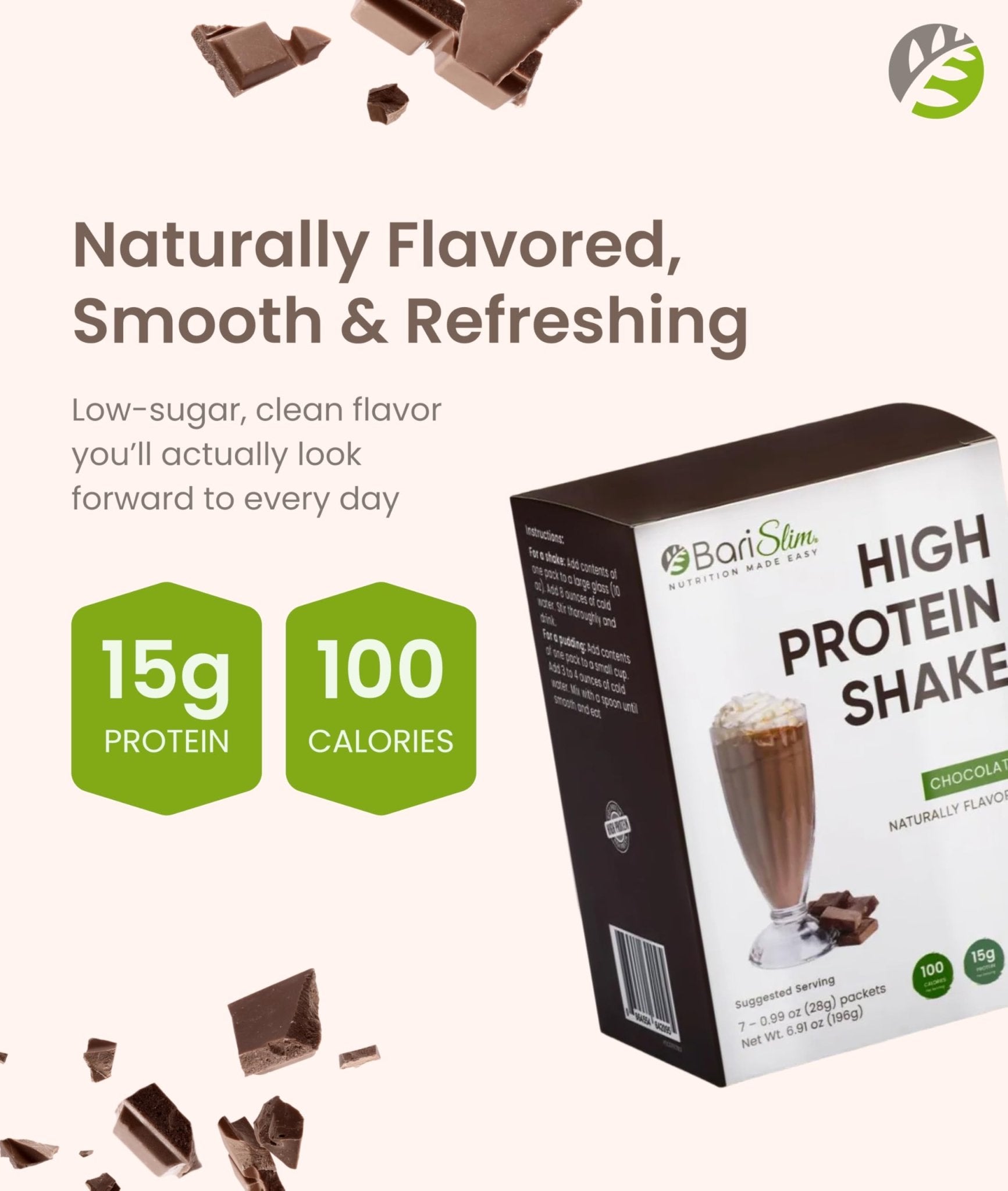 BariSlim High Protein Shake - Delicious & Nutritious Meal Replacement Shake - Low Sugar & Carb - Formulated for Bariatric Patients & Post-Weight Loss Surgery Support | Chocolate Shake (9 oz) - Maple Wellness Supplements