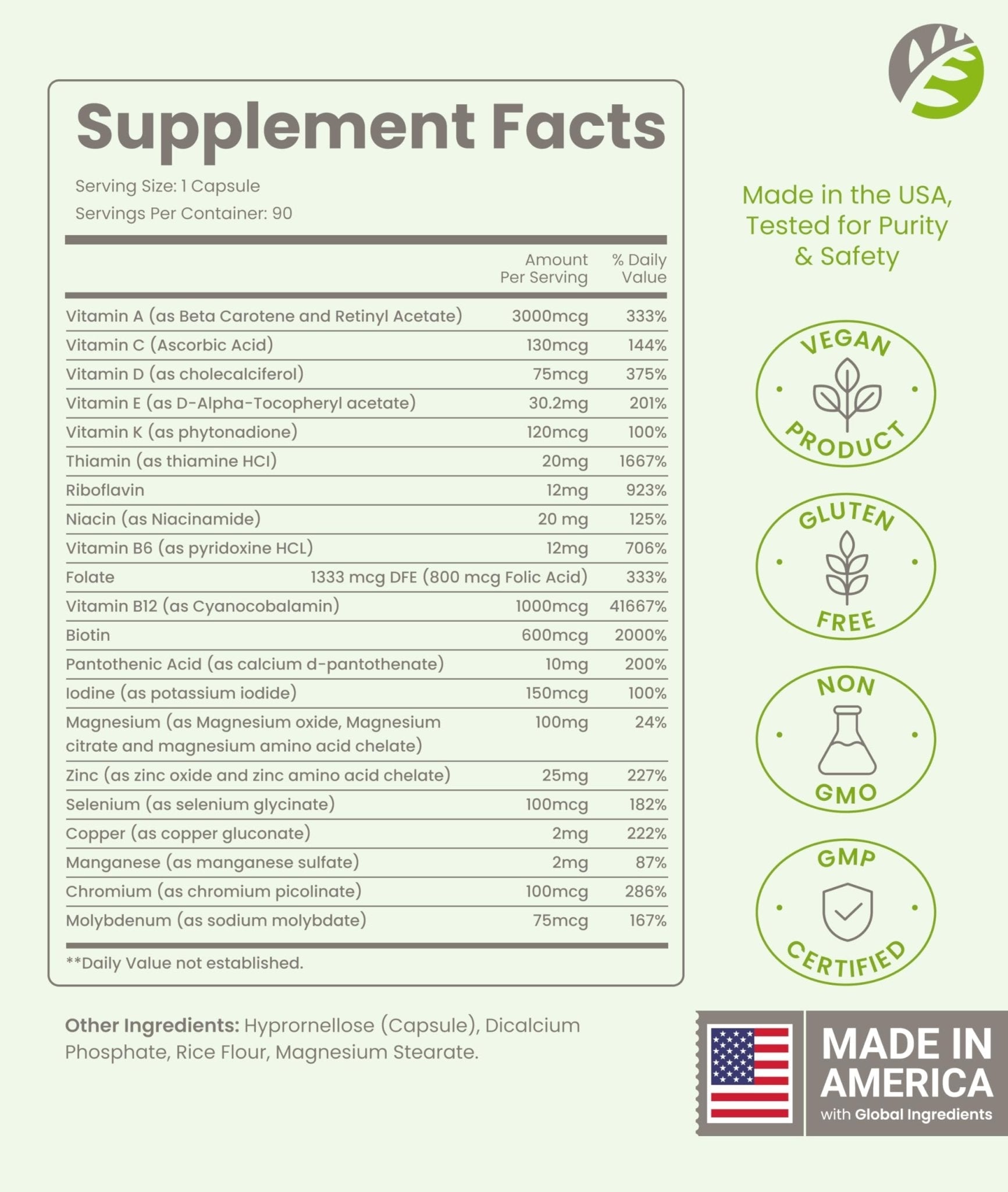 BariSlim Once Daily Bariatric Multivitamin Capsule - Iron-Free Formula - Bariatric Vitamin and Supplement for Post Surgery, Including Gastric Bypass and Gastric Sleeve | 90-Day Supply - Maple Wellness Supplements