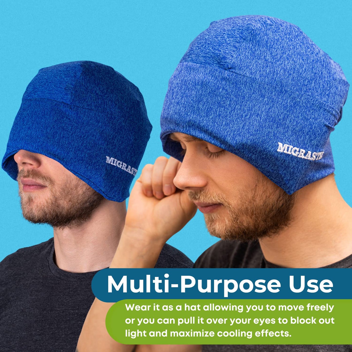 Basic Vigor Migrastil Extra Strength Migraine Stick & MigraFreeze Hat Bundle - Maple Wellness Supplements