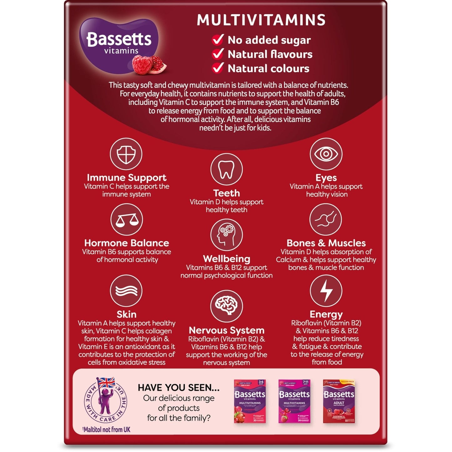 Bassetts Vitamins Adults Multivitamins 30's, 97.2 g - Maple Wellness Supplements