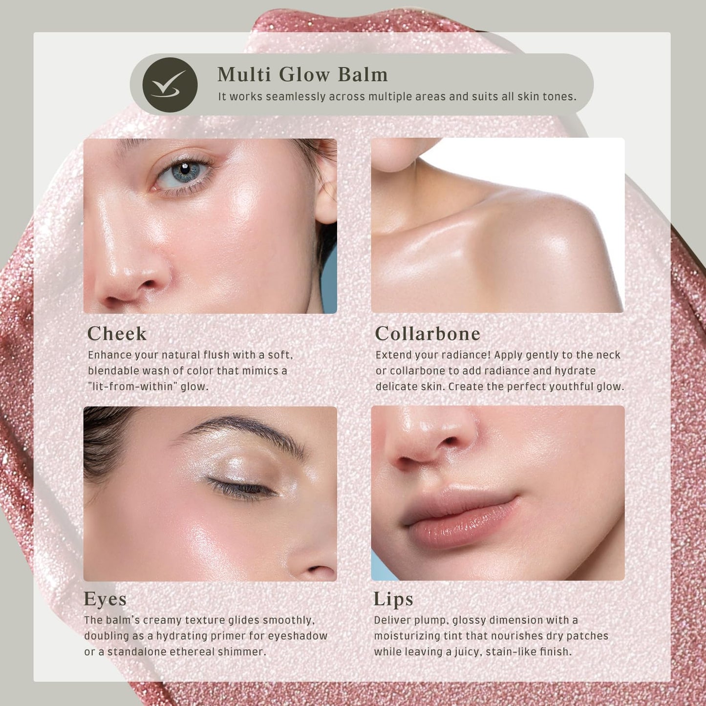 bayfree Multi Glow Balm, Cream Blush for Cheeks, Blush Balm Face Makeup, Radiant Finish, Hydrating, Creamy, Lightweight & Blendable Color, Face Makeup 0.63 Oz - Maple Wellness Supplements
