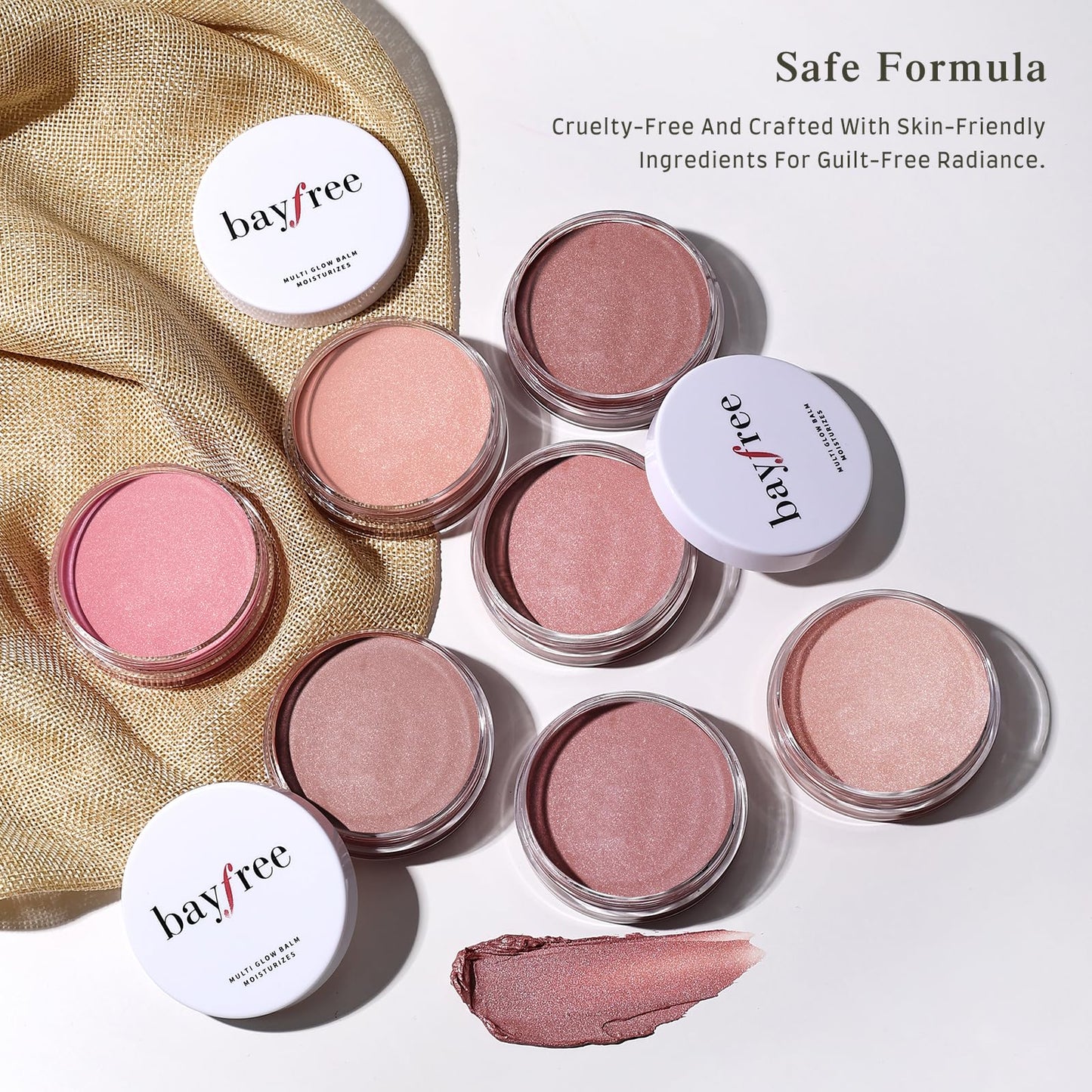bayfree Multi Glow Balm, Cream Blush for Cheeks, Blush Balm Face Makeup, Radiant Finish, Hydrating, Creamy, Lightweight & Blendable Color, Face Makeup 0.63 Oz - Maple Wellness Supplements