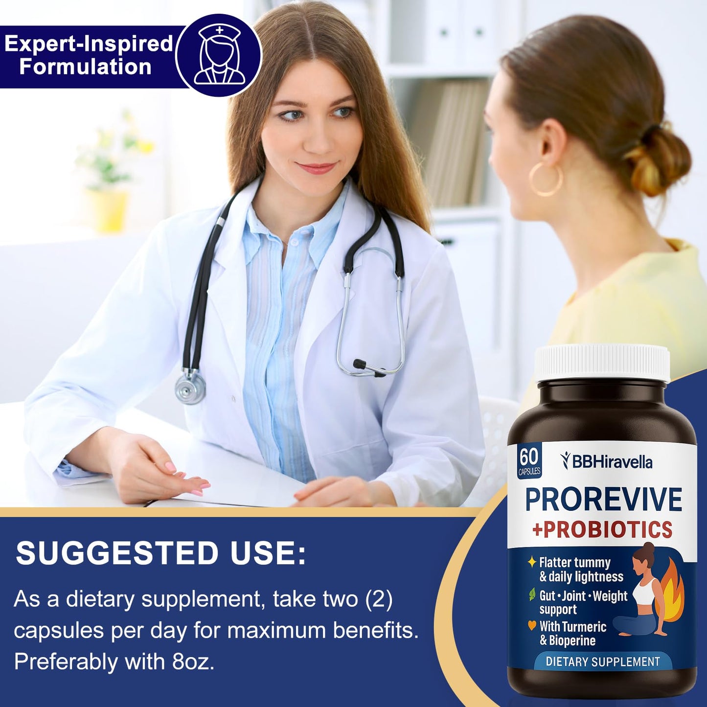 BBHiravella Prorevive for Women Menopause Support | Joint Comfort, Sexy Midsection Curves, Menopause Bloat Relief - Maple Wellness Supplements