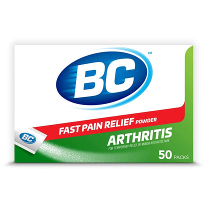 BC Powder Arthritis Pain Reliever, Aspirin Dissolve Packs, 50 Count Powder Packets - Maple Wellness Supplements
