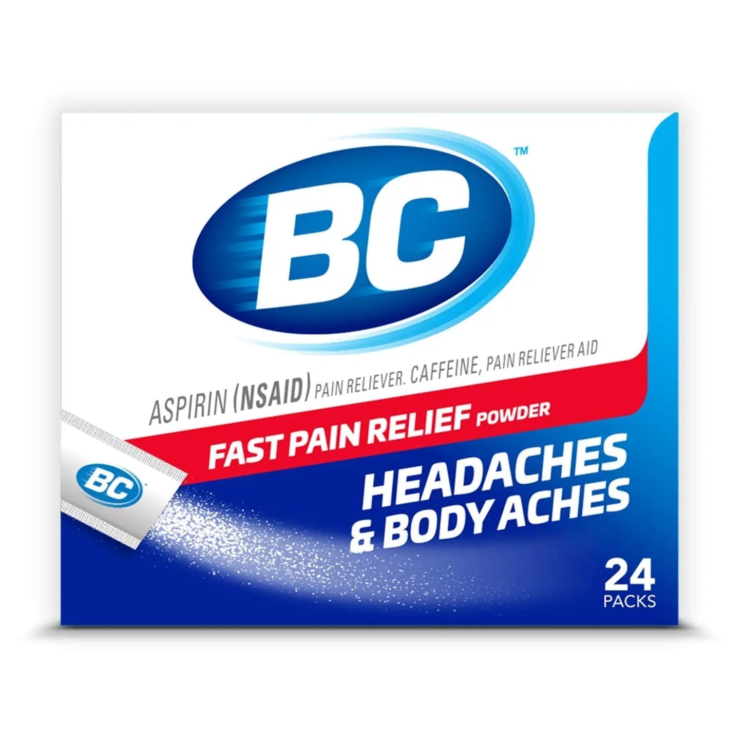 BC Powder Original Strength Pain Reliever, Aspirin Dissolve Packs, 24 Count (2 Pack) - Maple Wellness Supplements