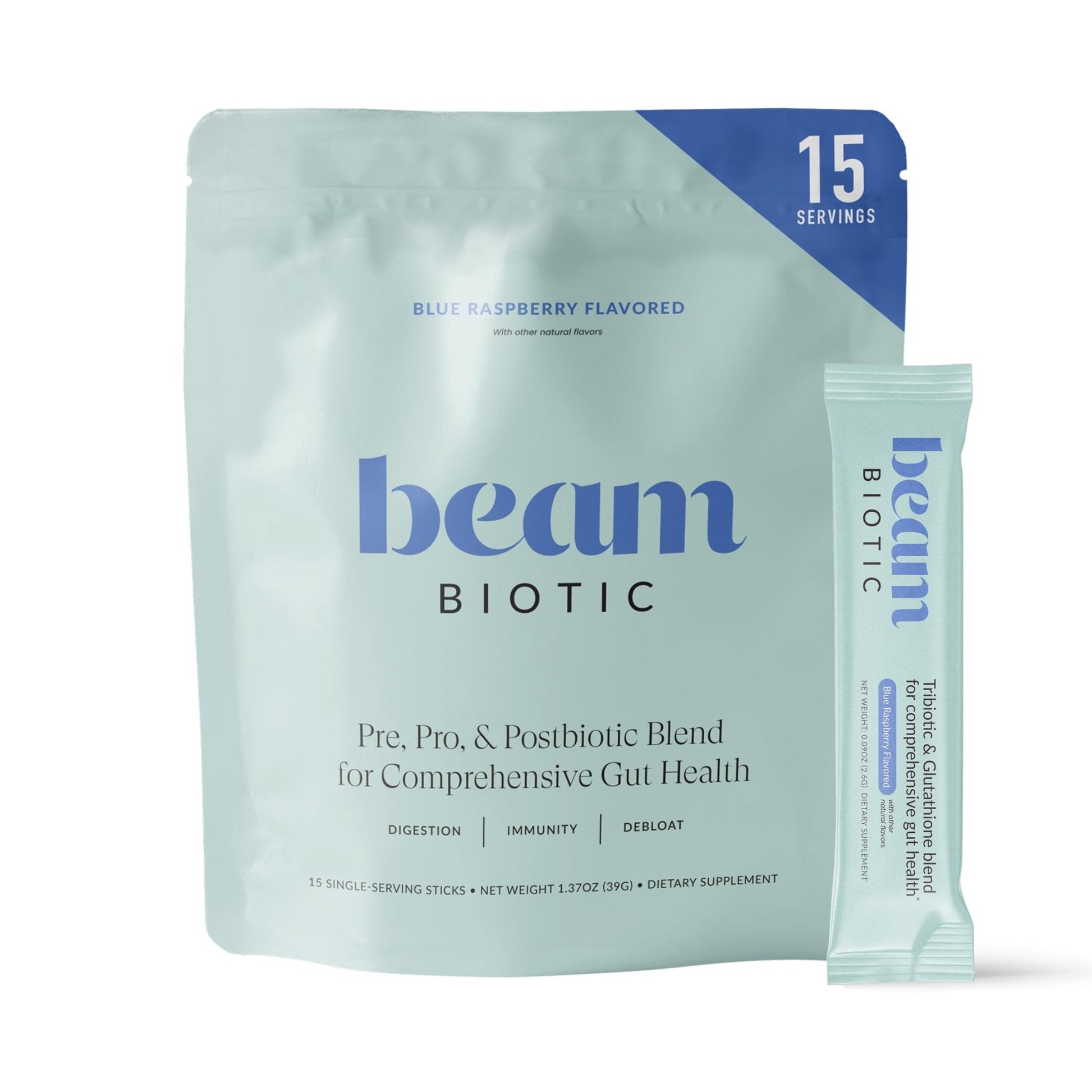Beam Biotic Probiotics for Women – Gut Health & Digestive Health Powder with Pre, Pro & Postbiotics + Glutathione, Daily Probiotic Drink for Bloating Relief & Gut Balance - Maple Wellness Supplements