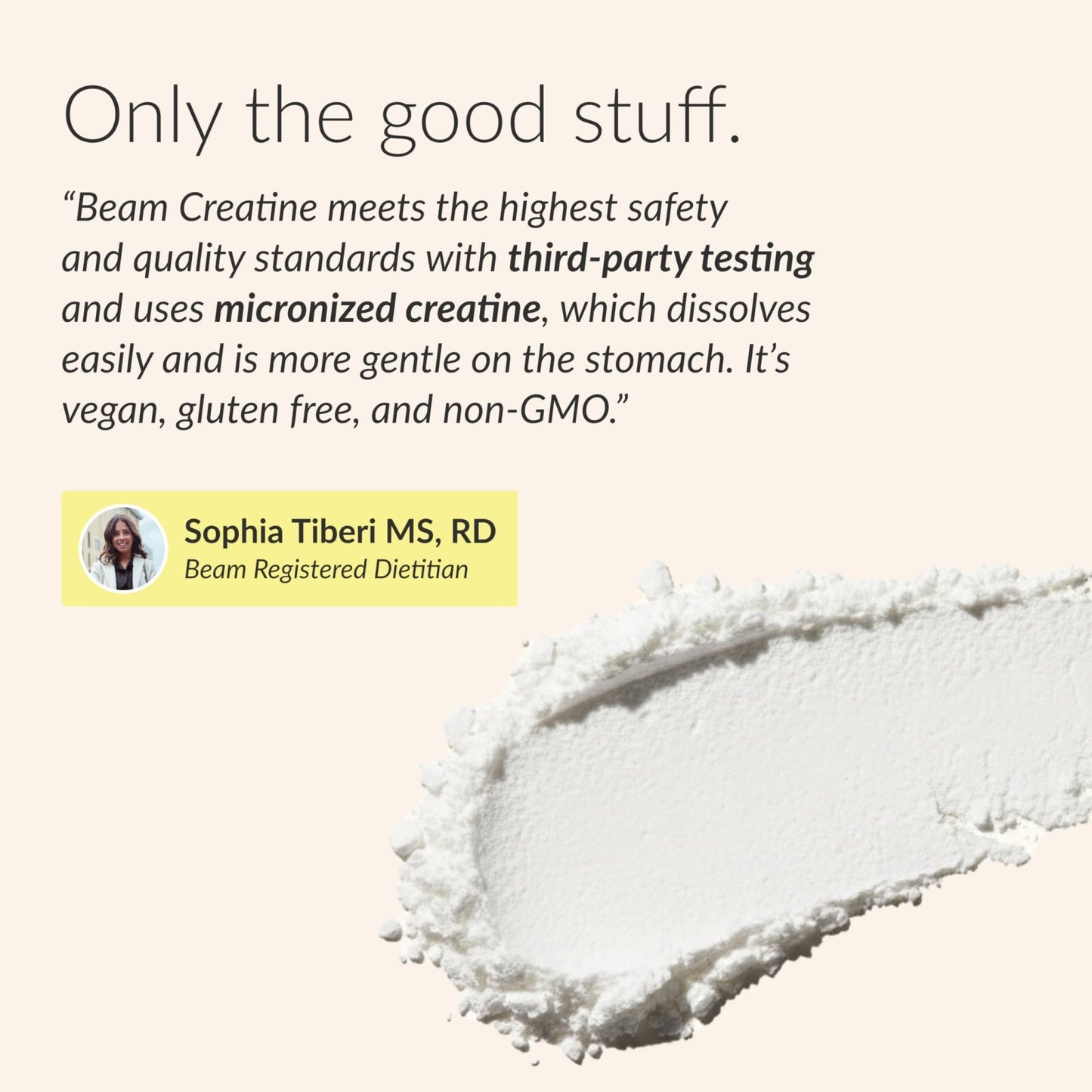 Beam Creatine Monohydrate Powder – 5g Micronized Creatine Monohydrate, Third Party Tested Creatine for Women & Men, Muscle Strength, Growth, Recovery & Cognitive Support, Unflavored, 30 Servings - Maple Wellness Supplements