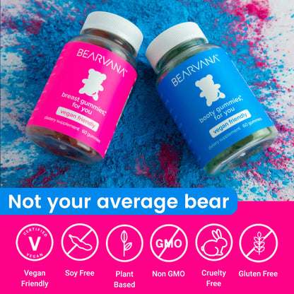 BEARVANA Gummies Combo Pack - Chest and Bum Gummies - Workout Aid - Women’s - Maple Wellness Supplements