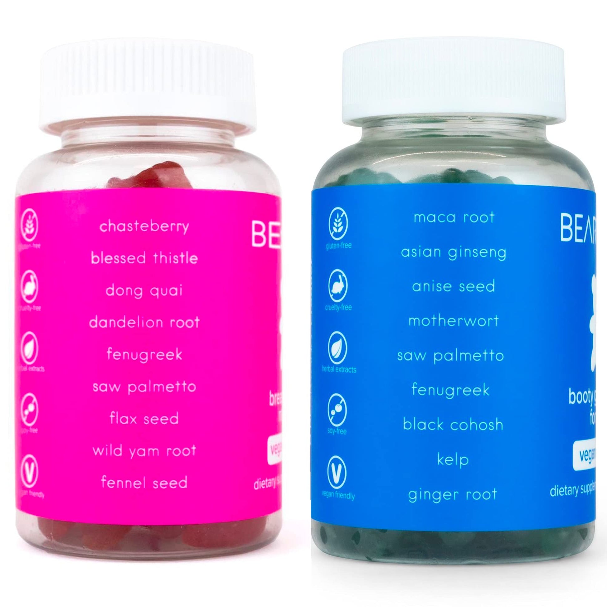 BEARVANA Gummies Combo Pack - Chest and Bum Gummies - Workout Aid - Women’s - Maple Wellness Supplements