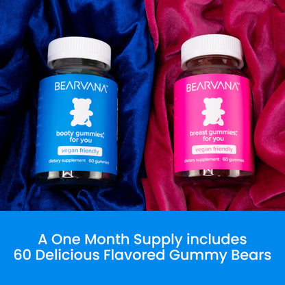 BEARVANA Gummies Combo Pack - Chest and Bum Gummies - Workout Aid - Women’s - Maple Wellness Supplements