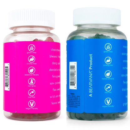 BEARVANA Gummies Combo Pack - Chest and Bum Gummies - Workout Aid - Women’s - Maple Wellness Supplements