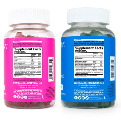 BEARVANA Gummies Combo Pack - Chest and Bum Gummies - Workout Aid - Women’s - Maple Wellness Supplements