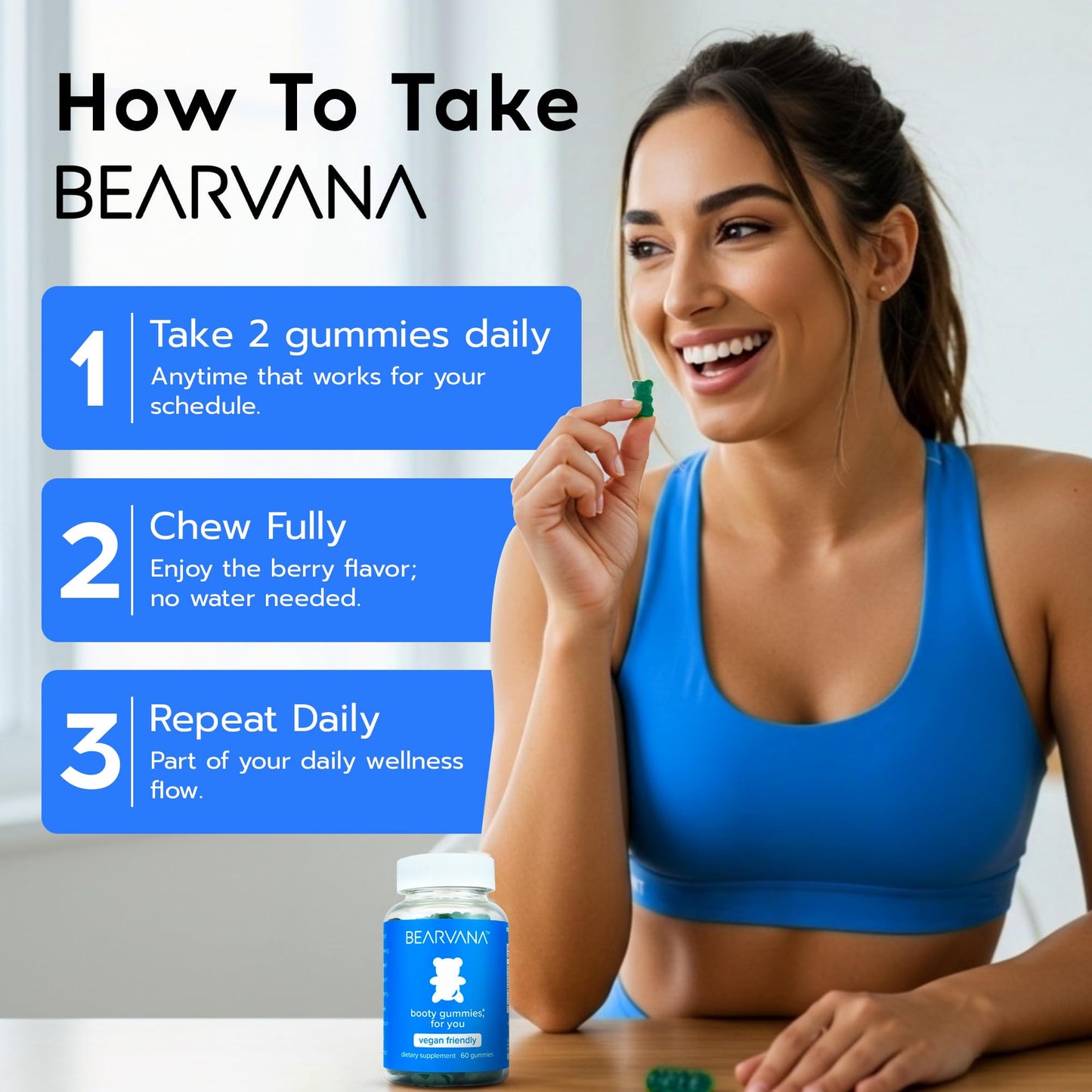 BEARVANA Peach Support Women’s Multivitamin Gummies | Herbal & Vitamin Gummy Supplement for Daily Wellness - Maple Wellness Supplements