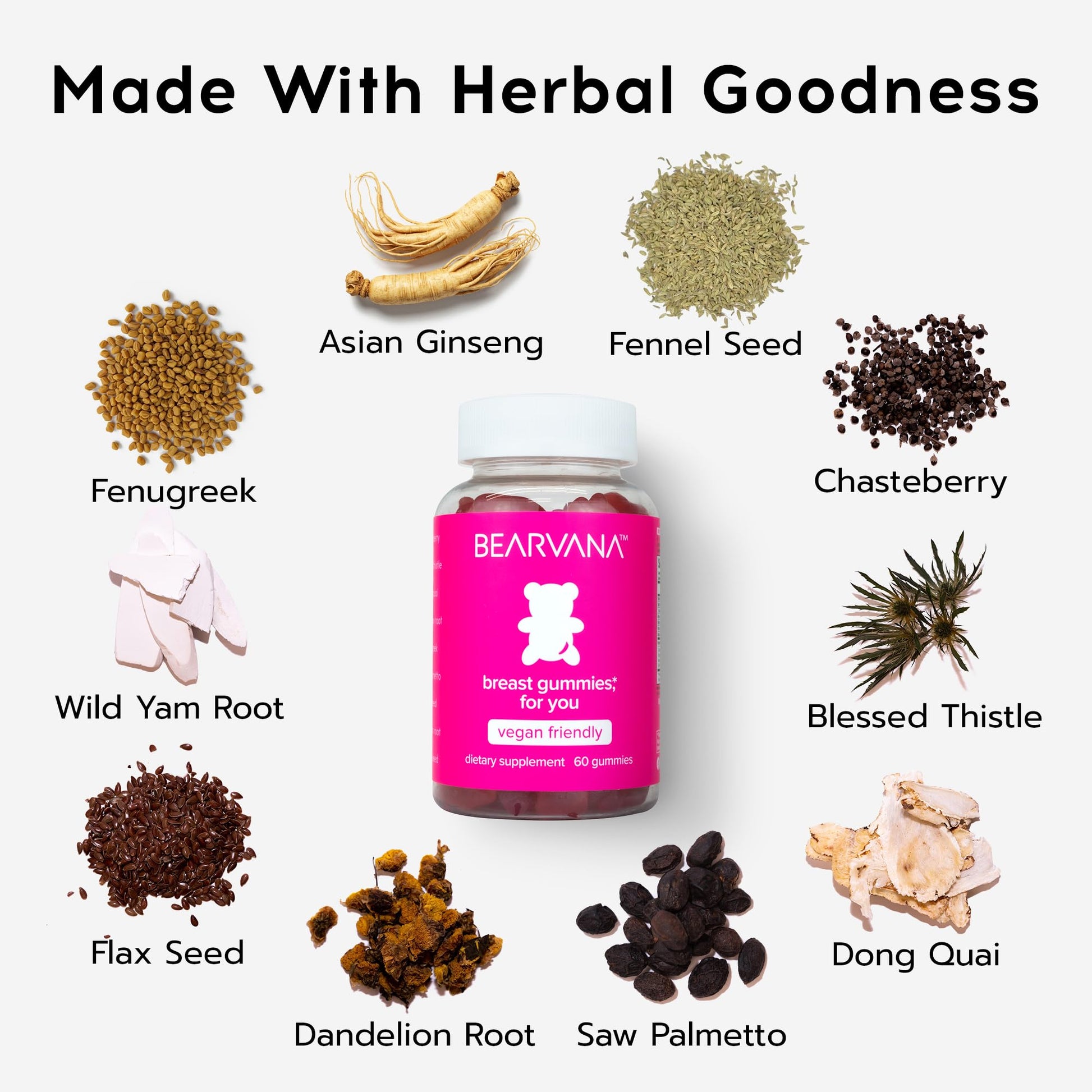 BEARVANA Top Support Women’s Multivitamin Gummies | Herbal & Vitamin Gummy Supplement for Daily Wellness | Berry Flavor | 60 Gummies - Maple Wellness Supplements